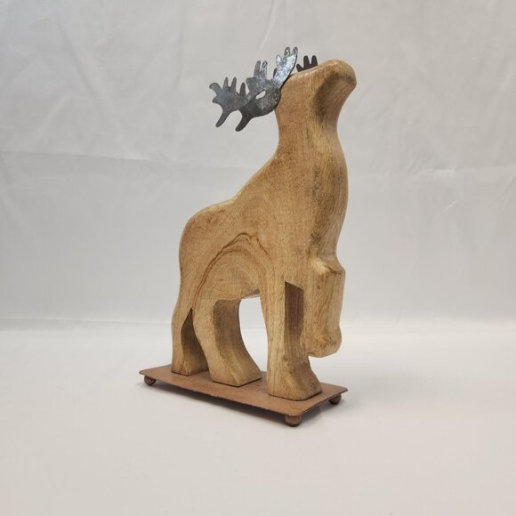 Vintage Mid-Century Wooden Crafted Reindeer Home Christmas Holiday Decor - Picture 6 of 16